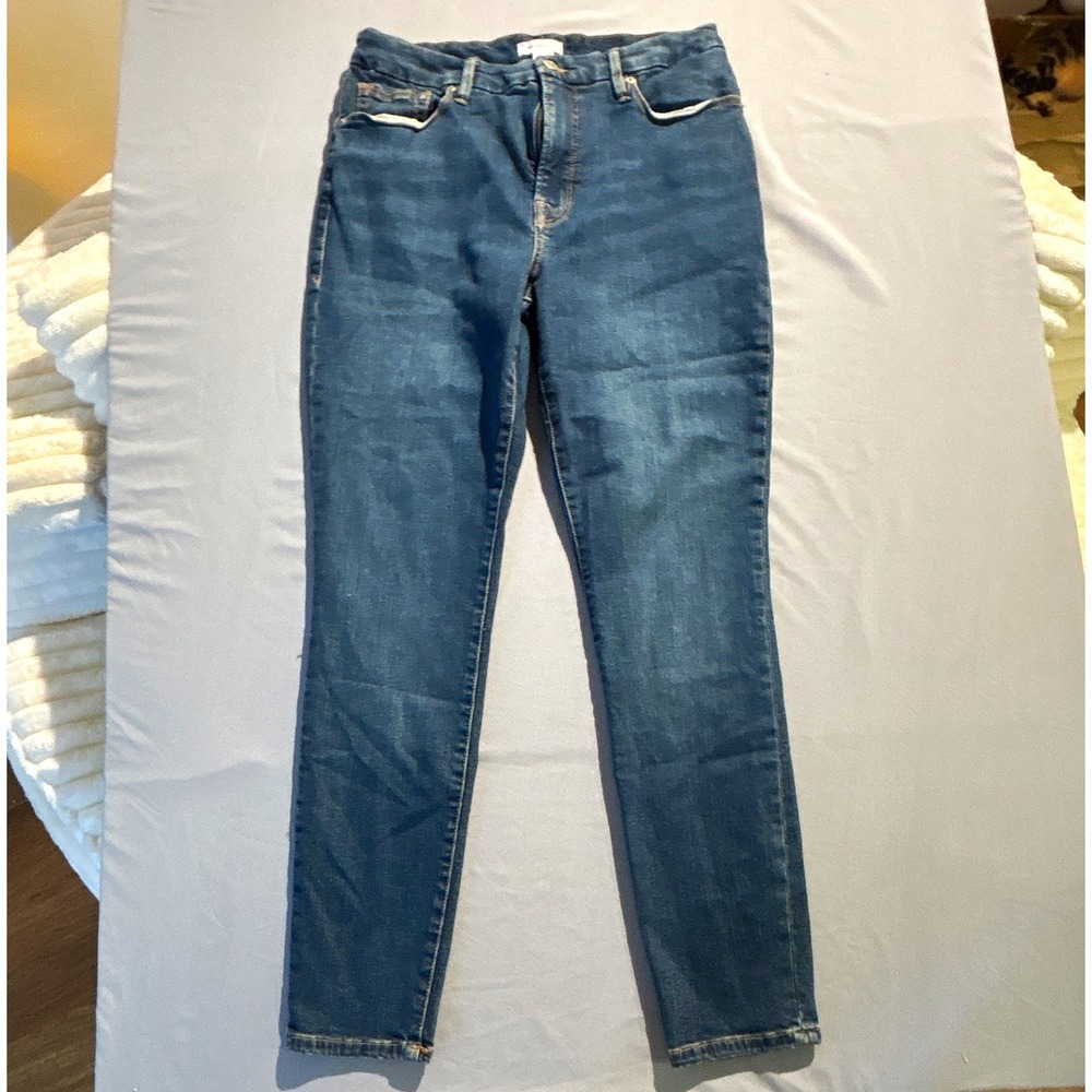 Good American Good Legs Skinny Jeans Dark Wash High Rise Denim 12/31